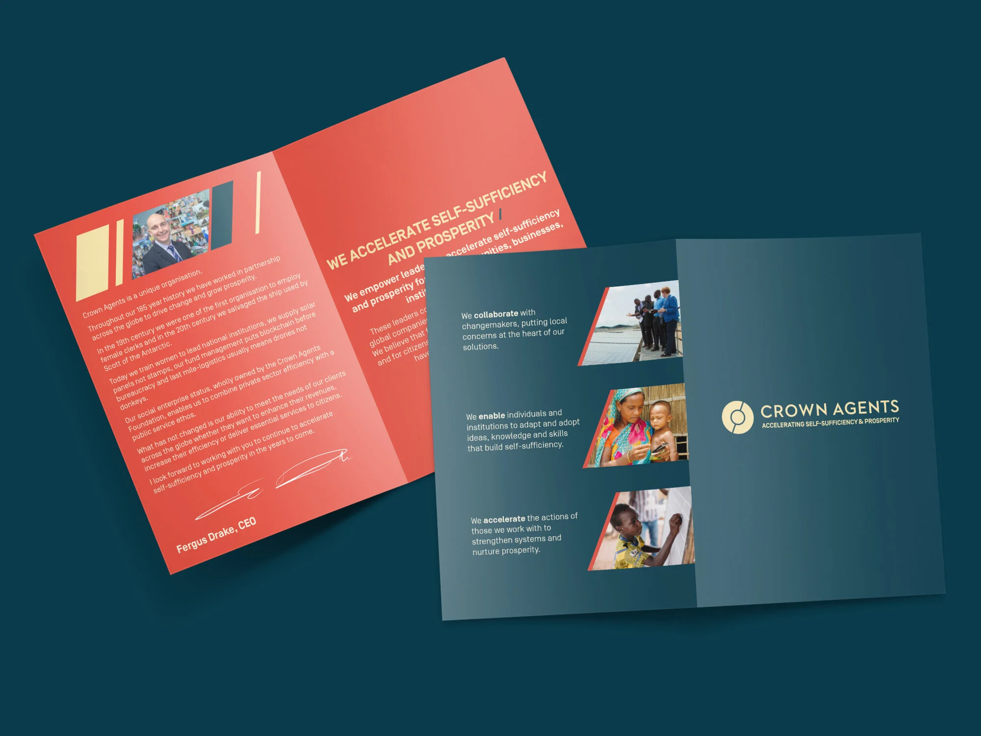Crown Agents marketing collateral